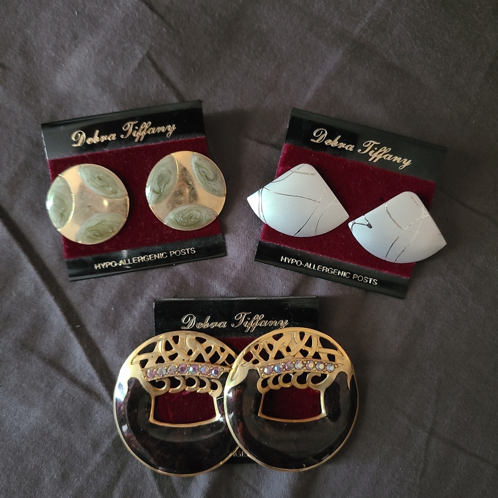 Debra Tiffany Vintage Earrings Set